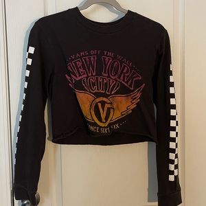 Brown cropped vans skater shirt. Size xs,